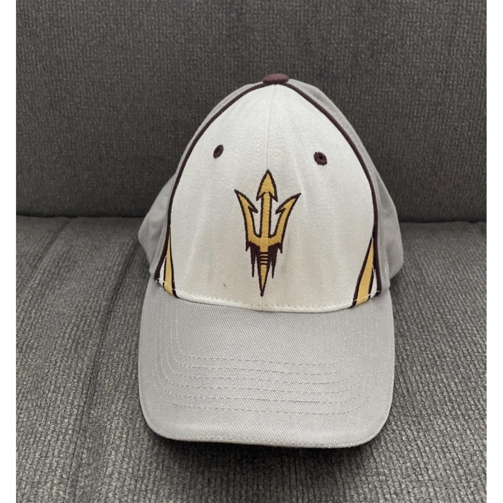 Arizona State Sun Devils Hat Cap Strap Back One Size Gray Captivating Headwear
